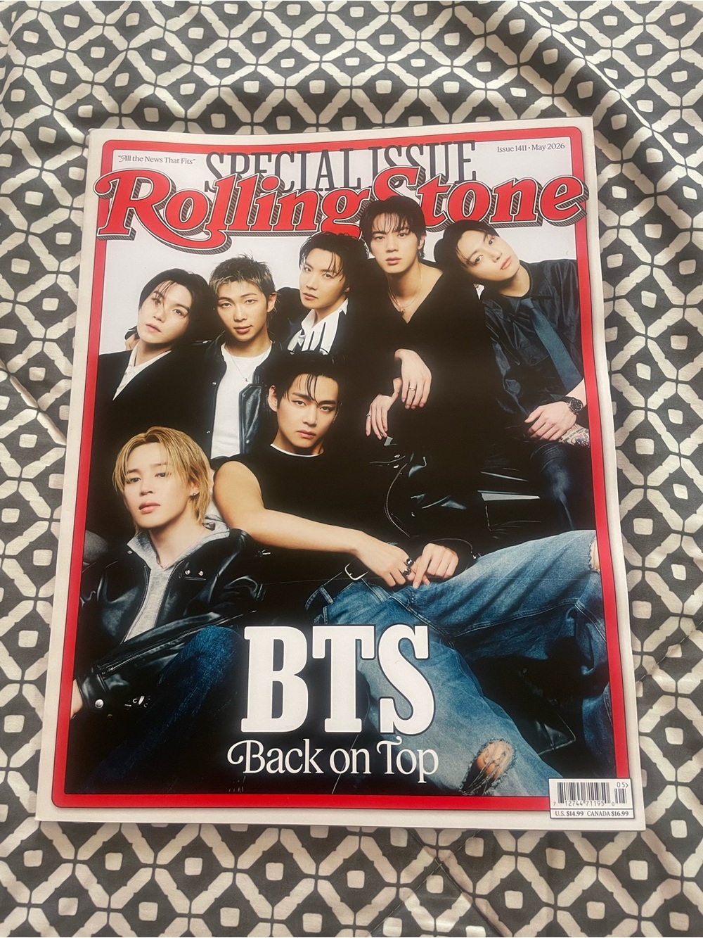 the Rolling Stones Magazine Cover — Red, Black, White
